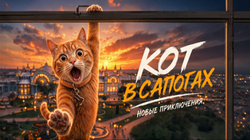 Началось производство полнометражного семейного фильма «Кот в сапогах. Новые приключения»
